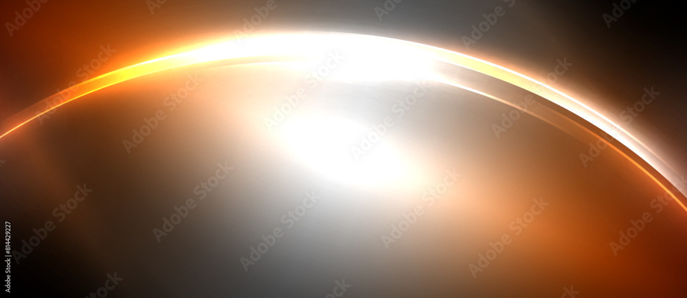 Aufkleber an atmospheric phenomenon showing a closeup of a light beam on a dark background, creating a beautif