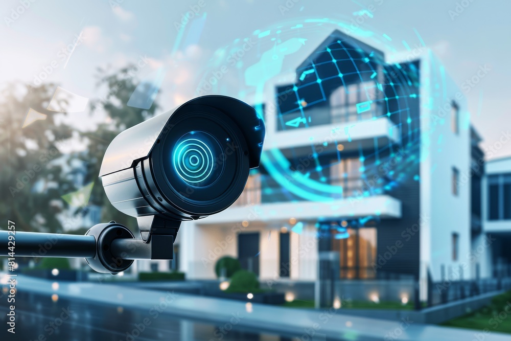 Poster advanced smart home systems broadcast high-quality visuals, safeguarded by sensor standards and moti