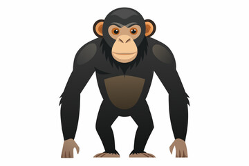 chimpanzee cartoon vector illustration