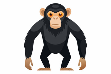 chimpanzee cartoon vector illustration