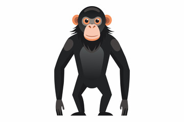 chimpanzee cartoon vector illustration