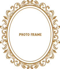 Photo frame with lace for paper cutting, Laser cut template collection. Set of abstract oval, round, square and rectangle frame with swirls, vector ornament. Laser cutting design. 