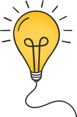 Hand drawn light bulb