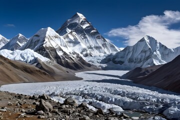 Fototapeta premium The Majestic Himalayas, Snow Mountain, Top of The Mountain