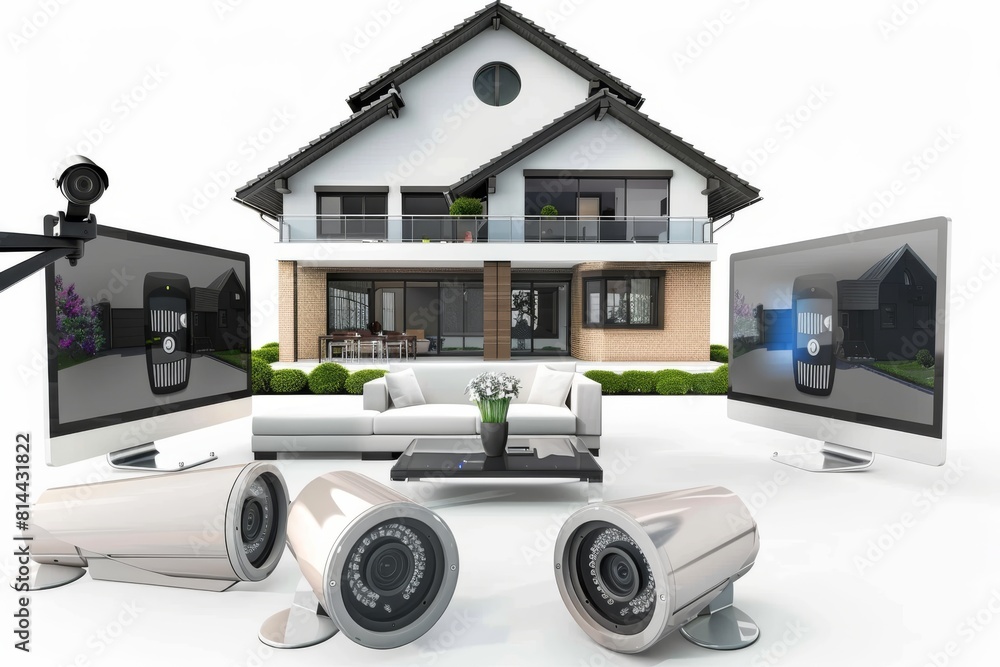 Aufkleber professional studio setups at home utilize camera protection technologies and ai, connecting securit
