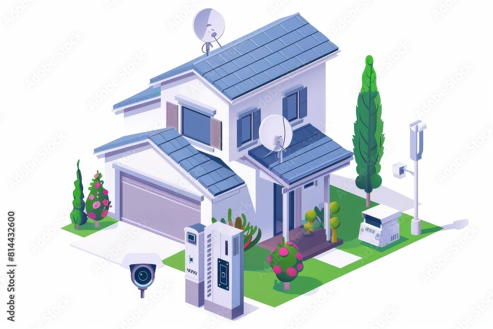 Poster smart home technologies integrate alarm systems with camera security, offering protection in a tech-