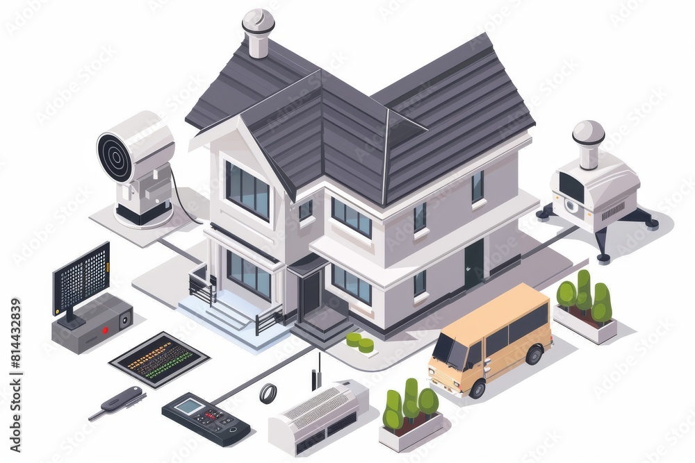Poster intelligent surveillance systems in smart homes use camcorders and detection technologies for zoning