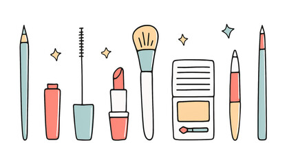 set of make up brushes