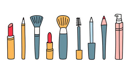 set of tools for makeup