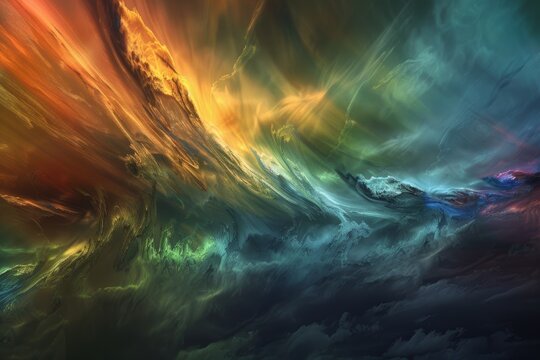 Magnetic storm: charged particles collide in the atmosphere, creating mesmerizing auroras.