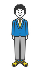 制服を着た男の子のイラスト