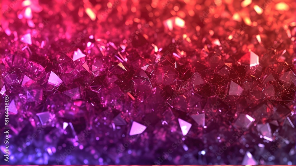Poster the abstract red violet picture of solid shape object forming together to become strong material and
