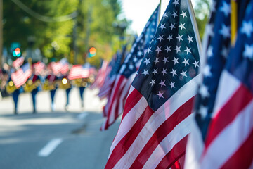 american flag in the wind