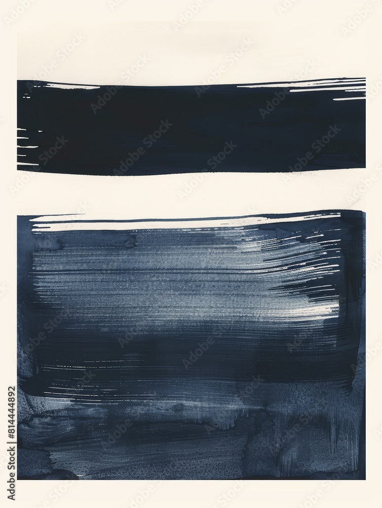 Poster scandinavian inspired coastal print on white background generative ai