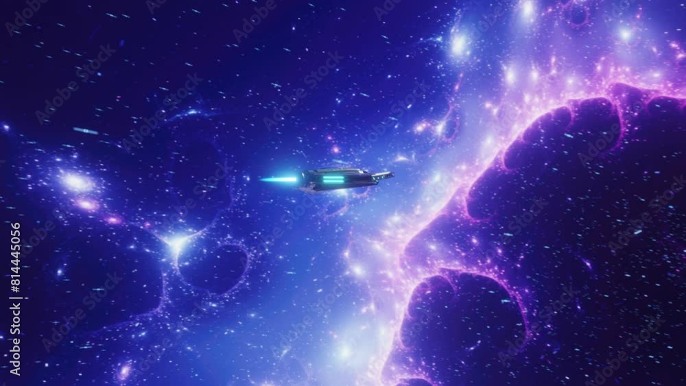 Canvas Prints spaceshiip flying in deep space