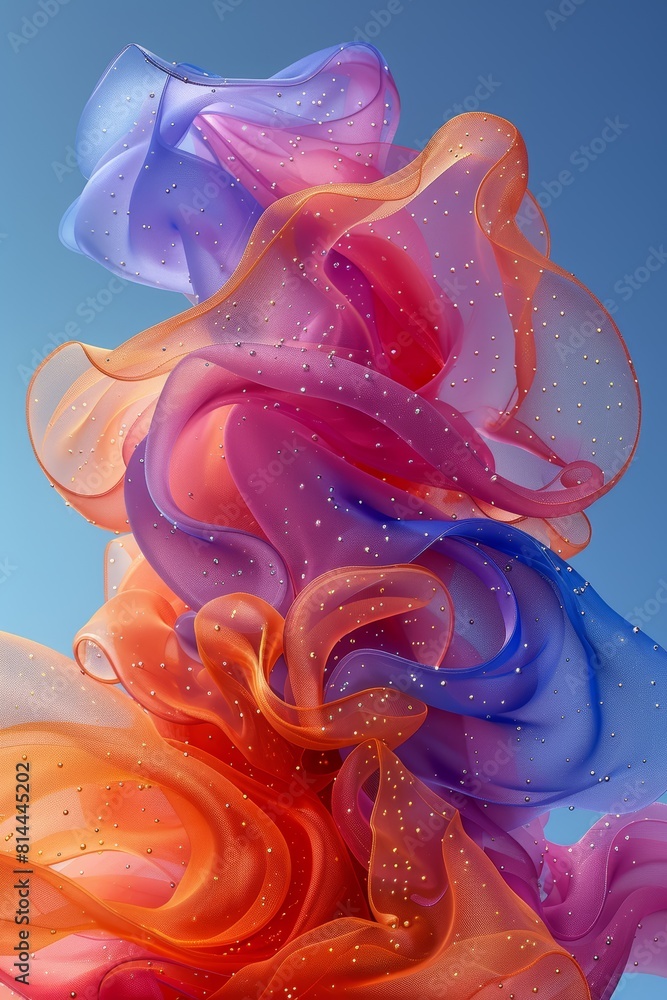 Aufkleber summer vibes abstract design generative ai