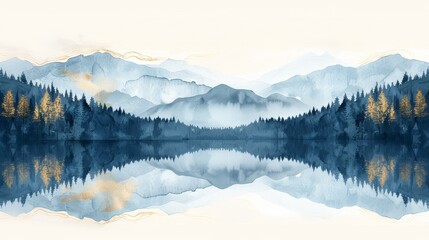 Peaceful Lake Scene at Twilight for Relaxation Generative AI