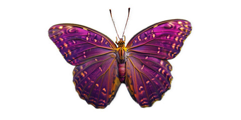 purple vivid detailed beautiful butterfly transparent as a graphic resource
