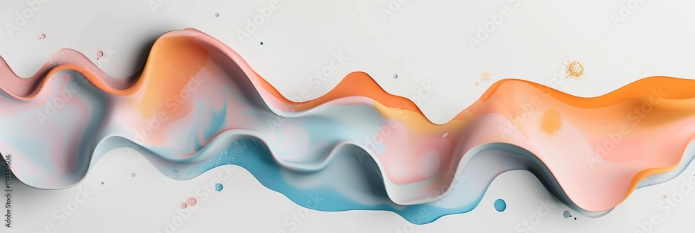 Poster abstract branding concept on white background generative ai