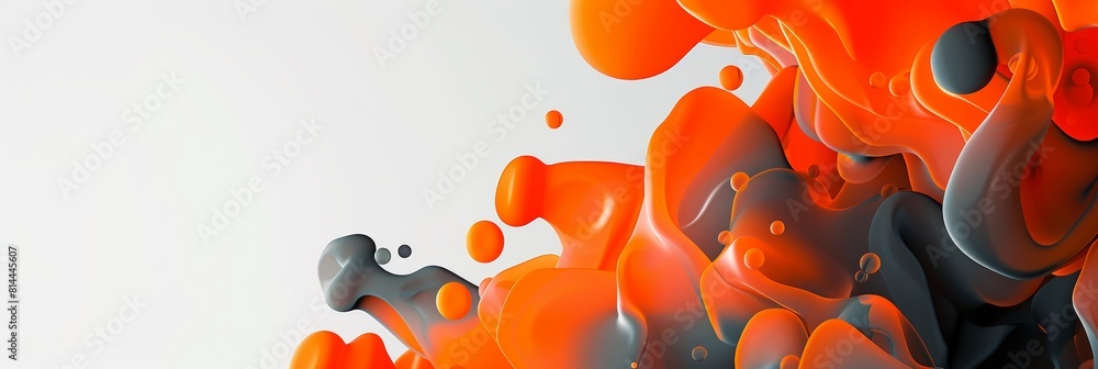 Poster abstract branding concept on white background generative ai