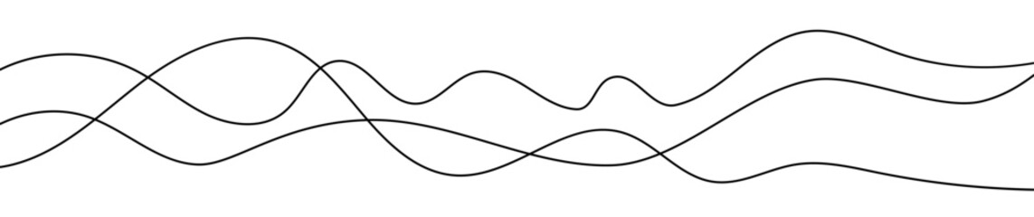 Thin curved wavy lines