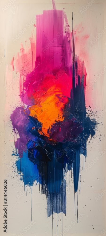 Poster stylish abstract art on white background for creative projects generative ai