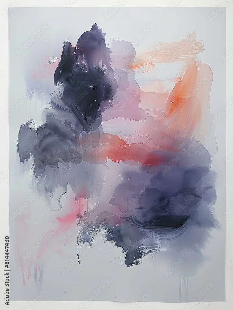 Poster stylish abstract art on white background for creative projects generative ai