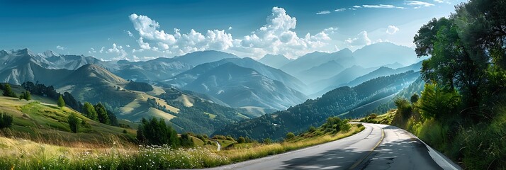 Landscape tourist path iconic winding curved road Italy Piedmont Alps circa September 2013...