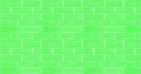 Green brick wall texture used to make background suitable for interior and exterior home.