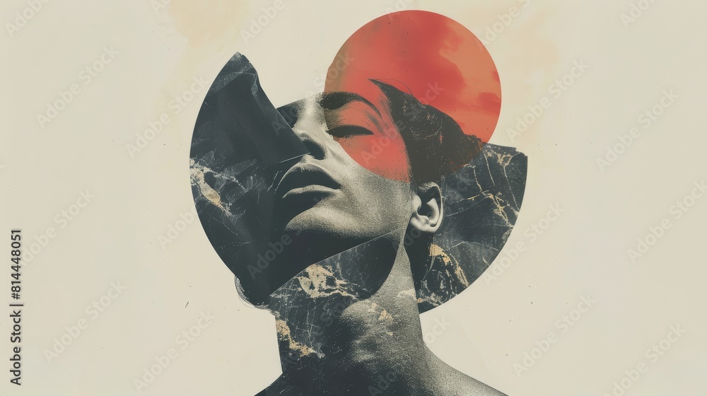 Poster abstract artistic collage background for creative projects generative ai