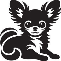 Lying Labrador Retriever silhouette vector