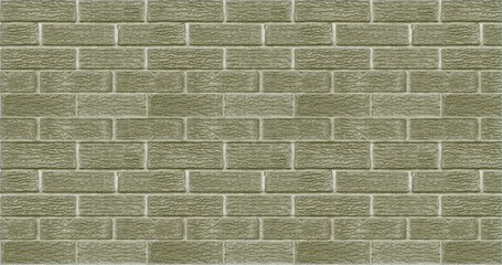 Murky Green brick wall texture used to make background suitable for interior and exterior home.