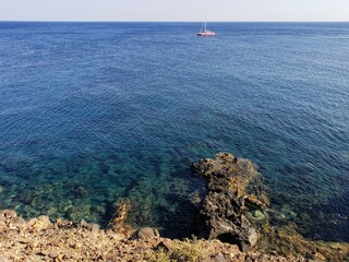 Sea and rocks, Greece.