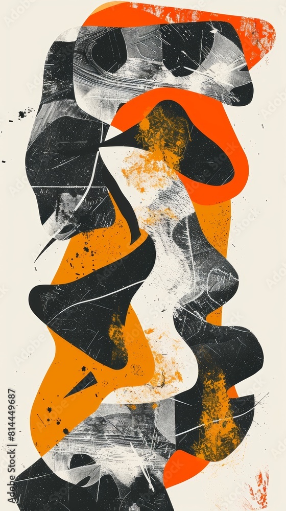 Poster retro music poster with abstract background generative ai