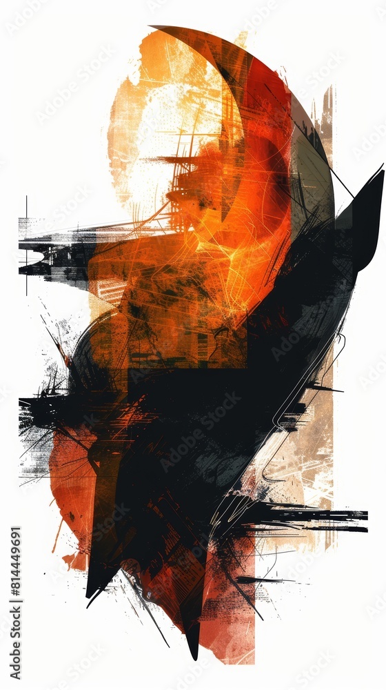 Poster retro music poster with abstract background generative ai