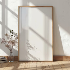 empty white picture from for portraits mockup