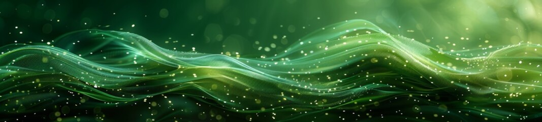 Stylish Green Background with Abstract Lines for Design Generative AI
