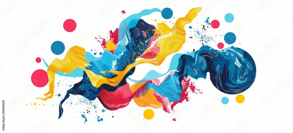 Poster vibrant abstract design for creative expression generative ai