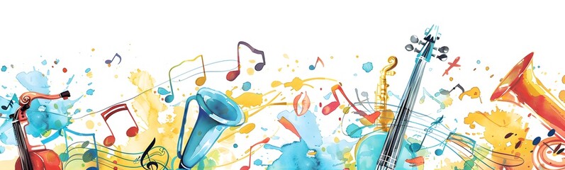 watercolor music background