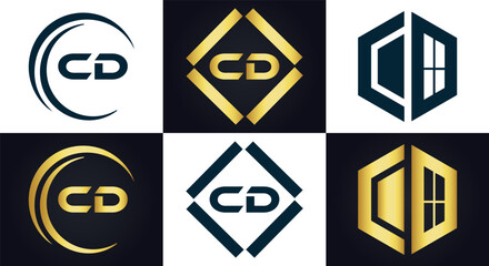CD logo. C D design. White CD letter. CD, C D letter logo design. Initial letter CD linked circle uppercase monogram logo. C D letter logo vector design. 