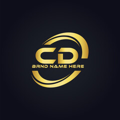 CD logo. C D design. White CD letter. CD, C D letter logo design. Initial letter CD linked circle uppercase monogram logo. C D letter logo vector design. 