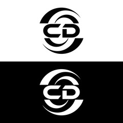 CD logo. C D design. White CD letter. CD, C D letter logo design. Initial letter CD linked circle uppercase monogram logo. C D letter logo vector design. 