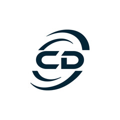 CD logo. C D design. White CD letter. CD, C D letter logo design. Initial letter CD linked circle uppercase monogram logo. C D letter logo vector design. 