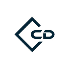 CD logo. C D design. White CD letter. CD, C D letter logo design. Initial letter CD linked circle uppercase monogram logo. C D letter logo vector design. 
