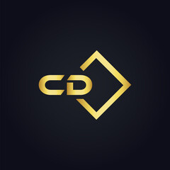 CD logo. C D design. White CD letter. CD, C D letter logo design. Initial letter CD linked circle uppercase monogram logo. C D letter logo vector design. 