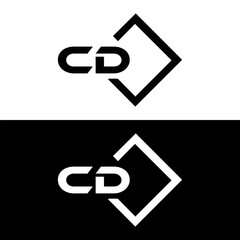 CD logo. C D design. White CD letter. CD, C D letter logo design. Initial letter CD linked circle uppercase monogram logo. C D letter logo vector design. 