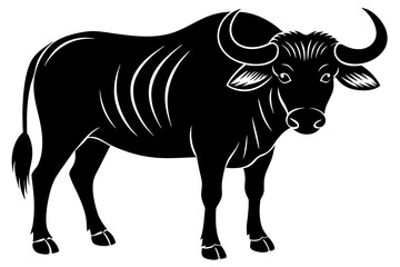 buffalo cartoon vector illustration