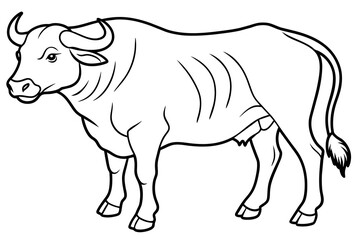 buffalo cartoon vector illustration