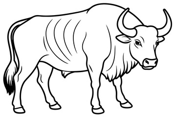 buffalo cartoon vector illustration