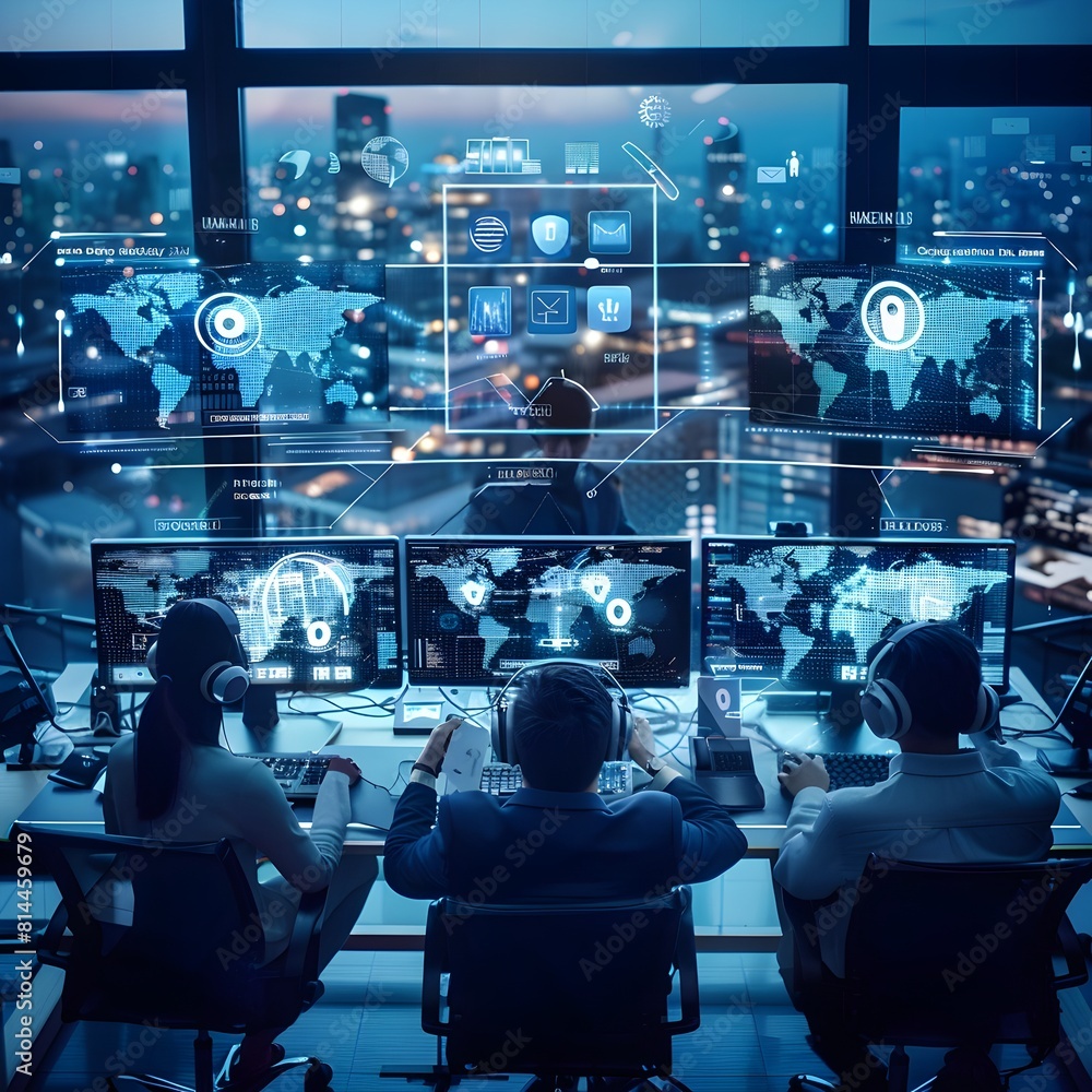 Poster collaborative technology hub powering business communication and networking